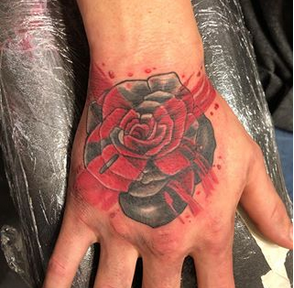 Tattoos - Hand Rose- X Marks The Spot - 142253